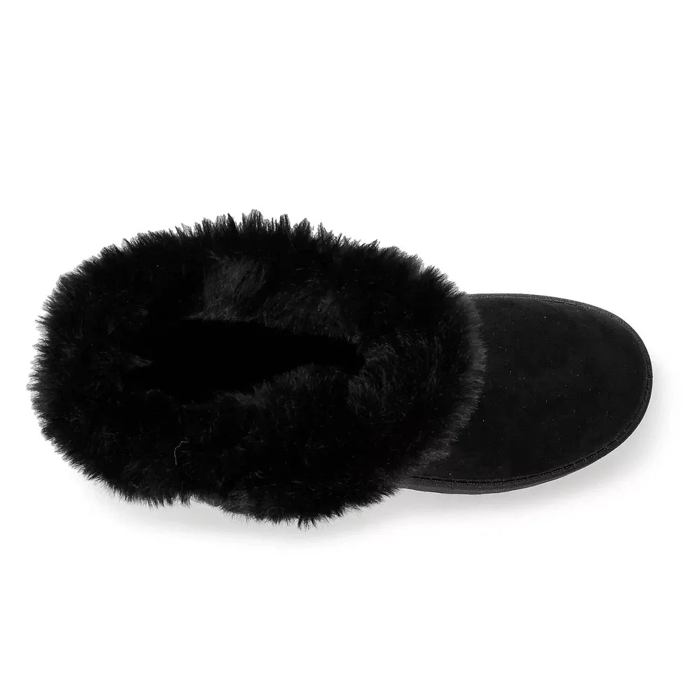 Black Faux-Fur Winter Boots, So Women's Abigail, Size 9.5, new‎ w box!